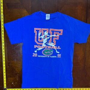 Vintage Gildan University of Florida Gators 2011 Football Pepsi blue orange tee